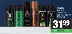 Spar Playboy Aerosol Deodorant offer