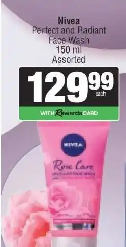 Spar Nivea Perfect and Radiant Face Wash offer
