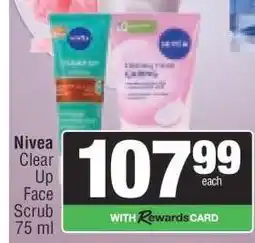 Spar Nivea Clear Up Face Scrub 75 ml offer