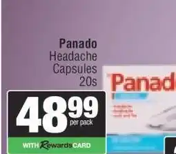 Spar Panado Headache Capsules 20s offer