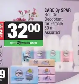 Spar CARE By SPAR Roll On Deodorant for Female offer