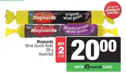 Spar Maynards Wine Gums Rolls offer