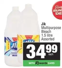 Spar JIK multipurpose bleach offer