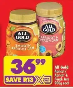 Shoprite ALL GOLD APRICOT/APRICOT & PEACH JAM offer
