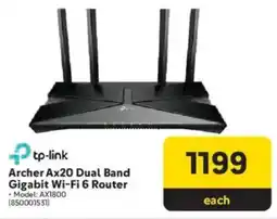 Makro tp-link Archer Ax20 Dual Band Gigabit Wi-Fi 6 Router offer