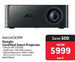 Makro MAXDORF Google Certified Smart Projector offer