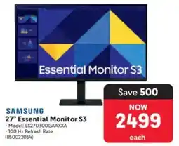 Makro SAMSUNG 27" Essential Monitor S3 offer