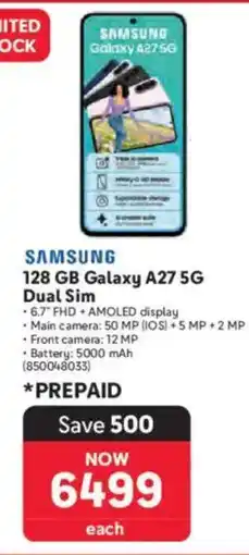 Makro SAMSUNG 128 GB Galaxy A27 5G Dual Sim offer
