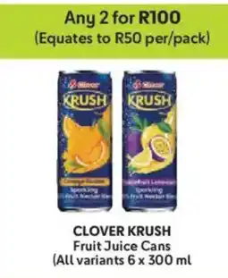 Makro Clover Krush Fruit Juice Cans offer