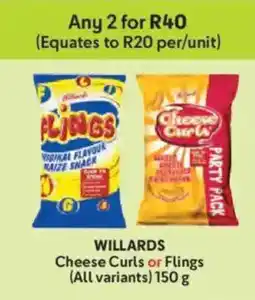 Makro Willards Cheese Curls or Flings offer