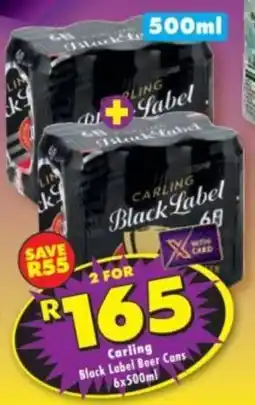 Shoprite Liquor Carling Black Label Beer Cans offer