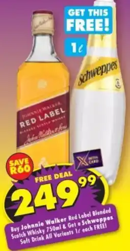 Shoprite Liquor Johnnie Walker Red Label Blended Scotch Whisky offer