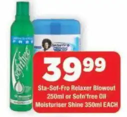 OK Grocer Sta-Sof-Fro Relaxer Blowout or Sofn'free Oil Moisturiser Shine offer