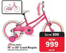 Makro Raleigh 16" or 20" Crush Bicycle offer