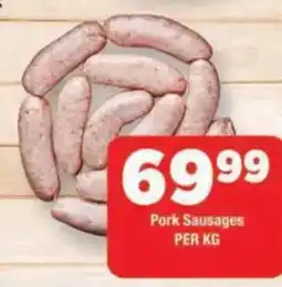 OK Grocer Pork Sausages offer