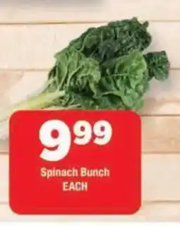 OK Grocer Spinach Bunch offer