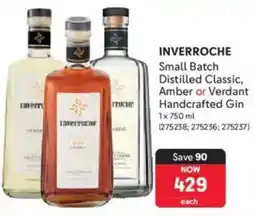 Makro INVERROCHE Distilled Classic, Amber or Verdant Handcrafted Gin offer