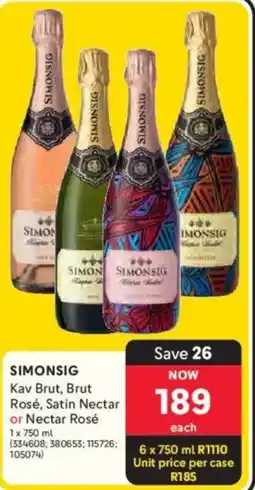 Makro SIMONSIG Kav Brut, Brut Rosé, Satin Nectar or Nectar Rosé offer