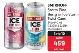Makro SMIRNOFF ICE Berry Twist or Ice Storm Twist Cans offer