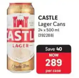 Makro Castle Lager Cans offer