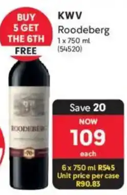 Makro KWV Roodeberg offer