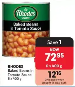 Makro Rhodes Baked Beans in Tomato Sauce offer
