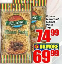 Three Star Cash and Carry Polana Macaroni/Elbows Pasta offer