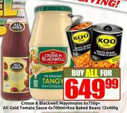 Three Star Cash and Carry Crosse & Blackwell Mayonnaise offer