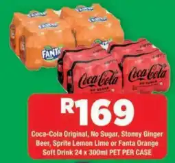 OK Grocer Coca-Cola Original, No Sugar, Stoney Ginger Beer, Sprite Lemon Lime or Fanta Orange Soft Drink offer