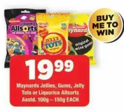 OK Grocer Maynards Jellies, Gums, Jelly Tots or Liquorice Allsorts offer