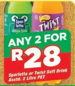 OK Grocer Sparletta or Twist Soft Drink offer