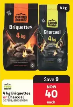 Makro Camp Master Briquettes or Charcoal offer