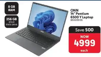 ONN 14" Pentium 6500 Y Laptop