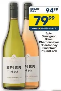 Pick n Pay Liquor Spier Sauvignon Blanc, Chardonnay or Chardonnay Pinot Noir offer