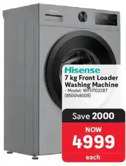 Makro Hisense 7 kg Front Loader Washing Machine offer
