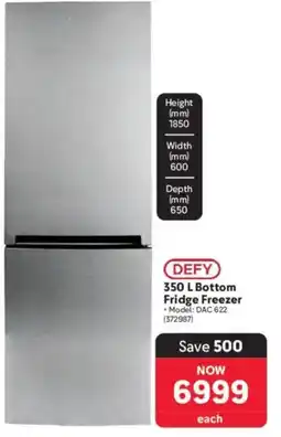 Makro DEFY 350 L Bottom Fridge Freezer offer