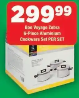 OK Grocer Bon Voyage Zebra 6-Piece Aluminium Cookware Set offer