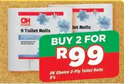 OK Grocer OK Choice 2-Ply Toilet Rolls offer