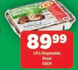 OK Grocer LK's Disposable Braai offer