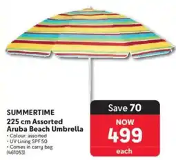 Makro SUMMERTIME 225 cm Assorted Aruba Beach Umbrella offer