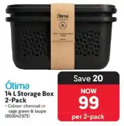 Makro Ótima 14 L Storage Box 2-Pack offer