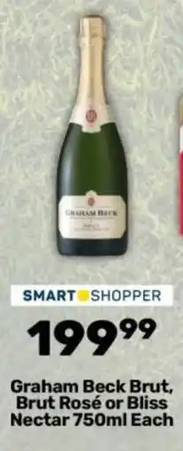 Pick n Pay Graham Beck Brut, Brut Rosé or Bliss Nectar offer