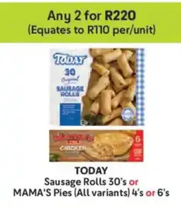 Makro Today Sausage Rolls or Mama's Pies offer