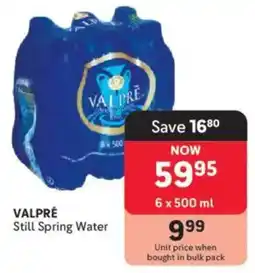 Makro VALPRÉ Still Spring Water offer