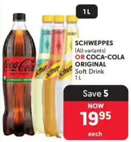 Makro Schweppes OR Coca-Cola Original Soft Drink offer