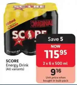 Makro SCORE Energy Drink offer