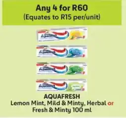Makro AQUAFRESH toothpaste offer