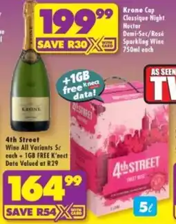 Shoprite Liquor Krone Cap Classique Night Nectar Demi-Sec/Rosé Sparkling Wine offer