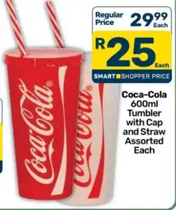 Pick n Pay Coca-Cola Tumbler with Cap and Straw Assorted offer