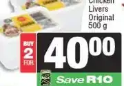 Spar Goldi Chicken Livers Original 500 g - Buy 2 for offer